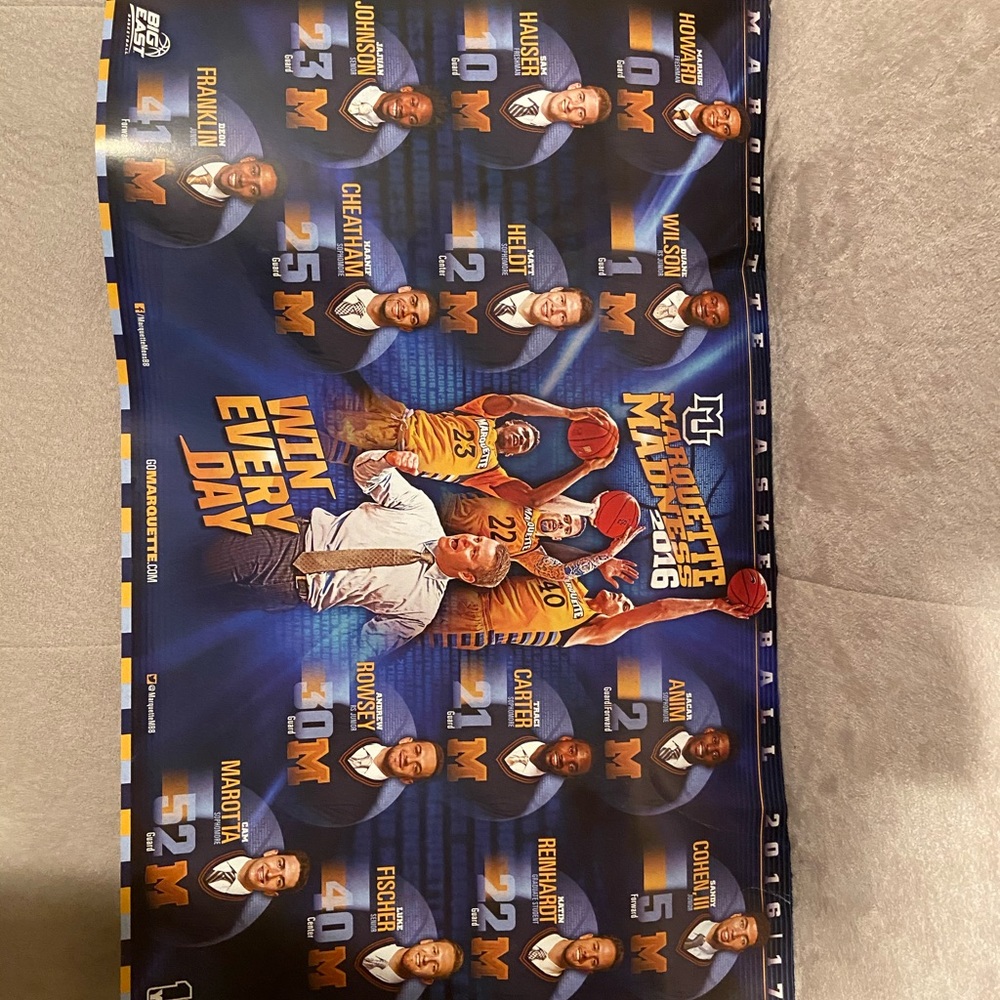 (2x) 2016 Marquette Men’s basketball poster.